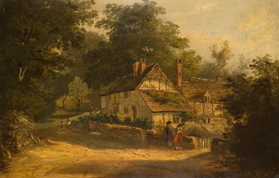 Alte Cottages in Petersfield, 1820 von William Kidd